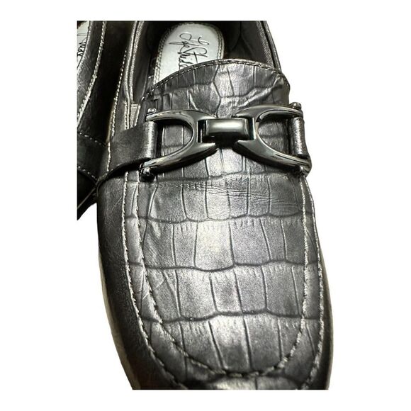 Life stride silvery grey faux crocodile loafers size 7 - Picture 7 of 10